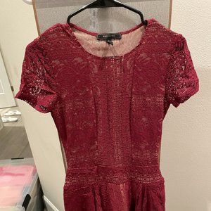 BCBGMaxAzria red maroon dress size xxs